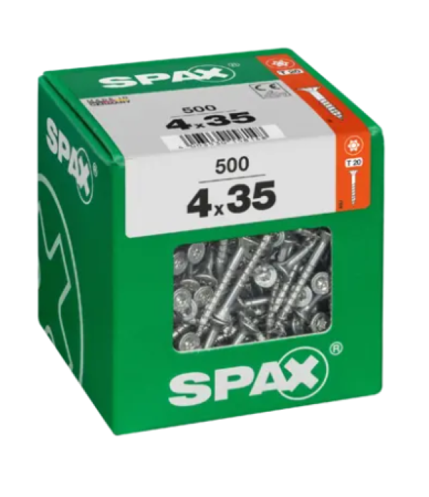 SPAX Universalschraube WIROX, 4 x 35 mm, 500 Stück, 4191010400356